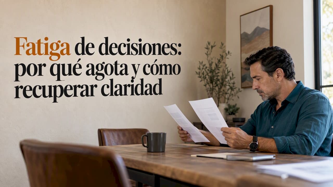 Fatiga de decisiones: por qué agota y cómo recuperar claridad