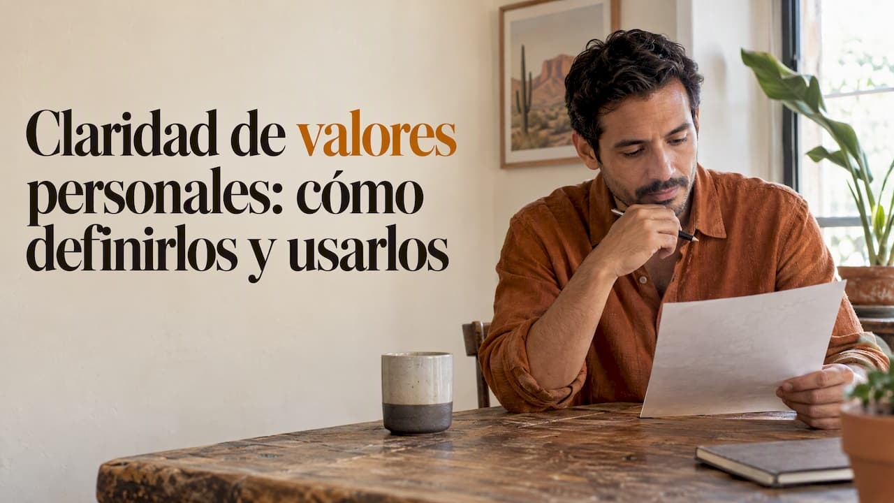 Claridad de valores personales: cómo definirlos y usarlos